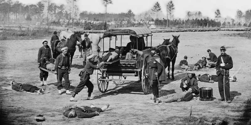 An American Civil War Ambulance Team