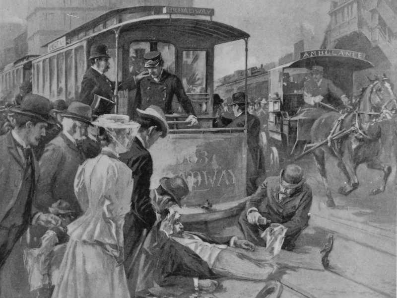 Ambulance Responding in NYC. ca. 1895